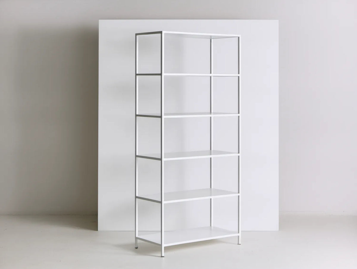 Biały stalowy regał z 5 półkami 80 x 35 x 180 cm