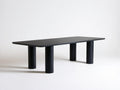 Czarny stół prostokątny z płyty MDF i litego drewna 180 x 90 x 75 cm