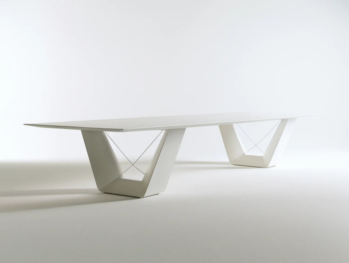 Biały stół do jadalni z lakierowanej płyty MDF 220 x 100 x 75 cm